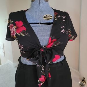 Floral print Crop Tie top